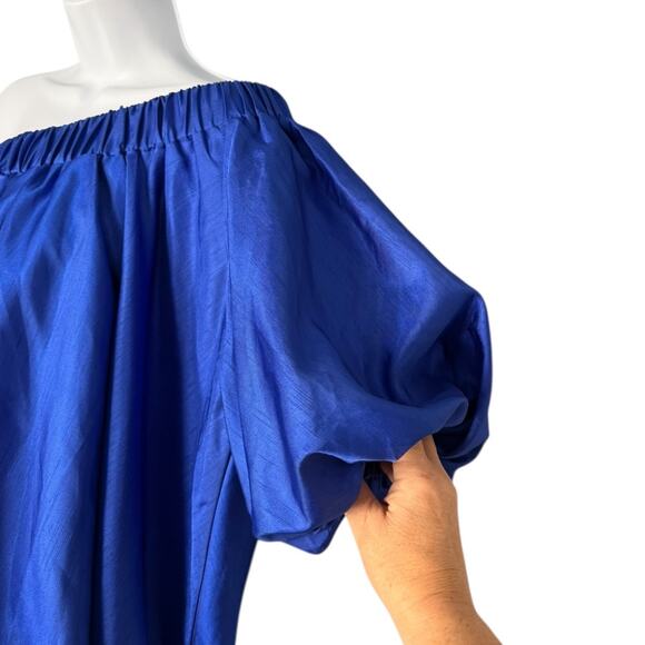 Anthropologie Sunday in Brooklyn One-Shoulder Bubble Mini Dress Women's XXS Blue - Picture 4 of 8